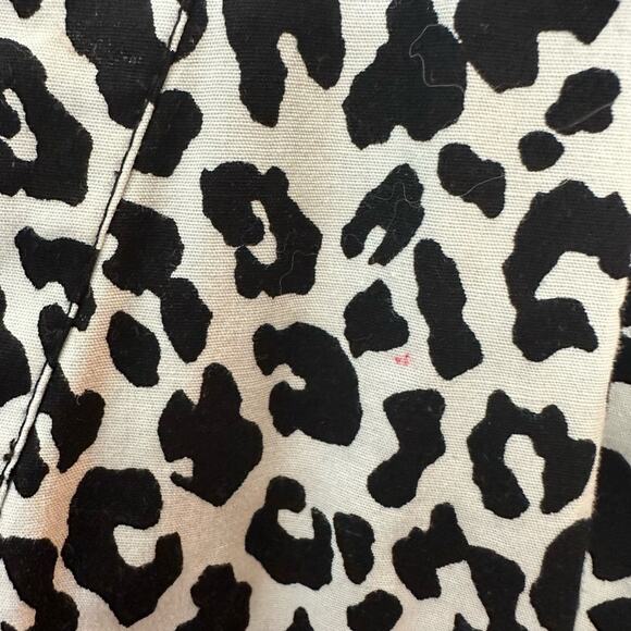 Lane Bryant Animal Print Blouse Womens Size 18 V Neck Button Up Black White - Picture 5 of 7